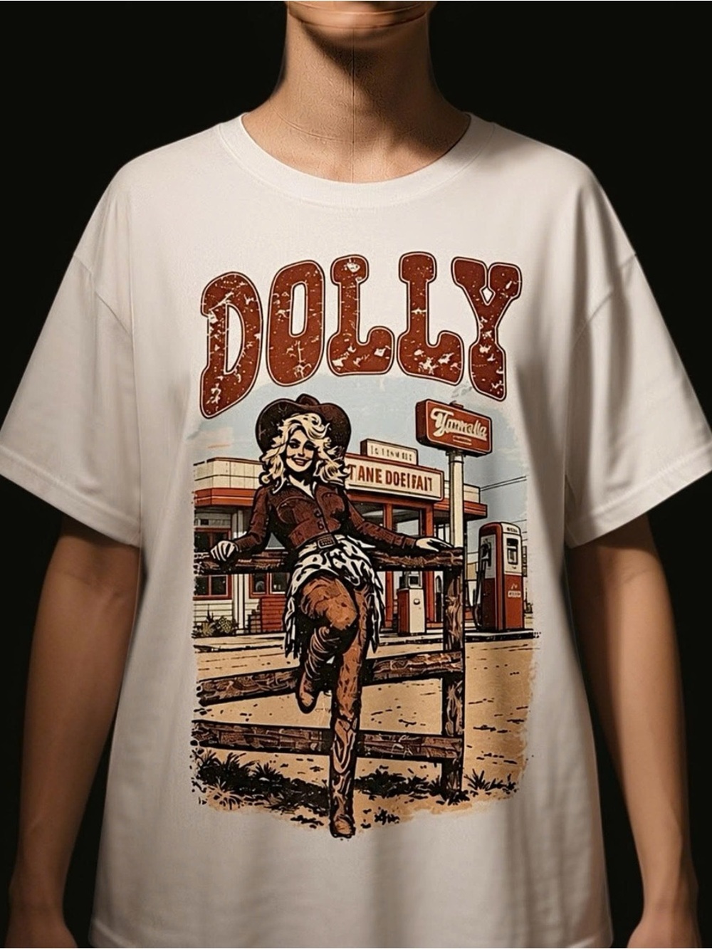 Dolly Parton Portrait Vintage Graphic Tee
